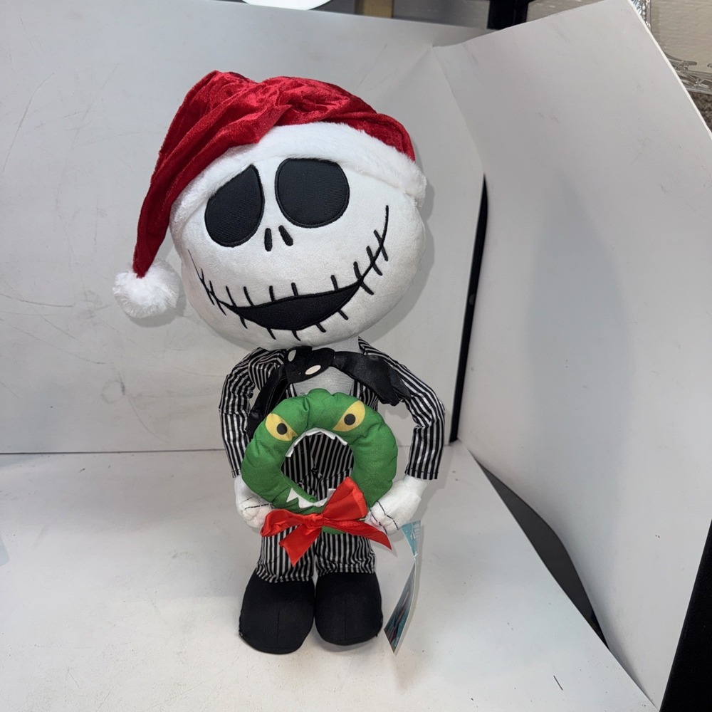 Disney Nightmare Before Christmas Jack Skellington Holiday Greeter 19" Works GUC